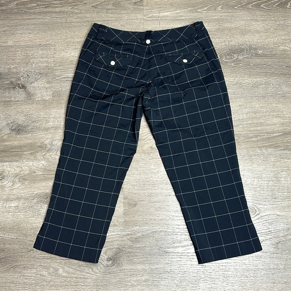 Nike Women’s Dri Fit Checkered Print Cropped Golf Pants Breathable Sz 10 - Picture 7 of 12